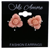 Mi Amore Flower Stud-Earrings Pink