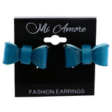 Mi Amore Bow Stud-Earrings Blue