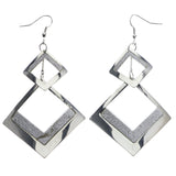 Mi Amore Glitter Dangle-Earrings Silver-Tone