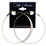 Mi Amore Glitter Hoop-Earrings Gold-Tone/Silver-Tone
