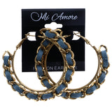 Mi Amore Hoop-Earrings Gold-Tone/Blue