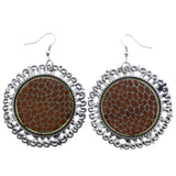 Mi Amore Animal Spots Dangle-Earrings Bronze-Tone/Silver-Tone