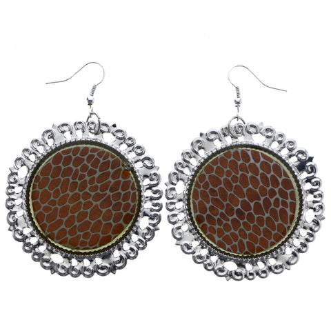 Mi Amore Animal Spots Dangle-Earrings Bronze-Tone/Silver-Tone