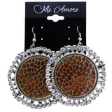 Mi Amore Animal Spots Dangle-Earrings Bronze-Tone/Silver-Tone