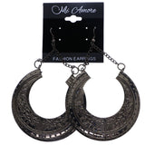 Mi Amore Dangle-Earrings Silver-Tone/Black