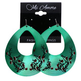 Mi Amore Flower Dangle-Earrings Green/Black