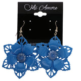 Mi Amore Flower Dangle-Earrings Blue