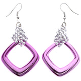 Mi Amore Dangle-Earrings Pink/Silver-Tone