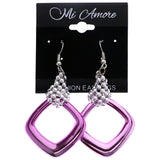 Mi Amore Dangle-Earrings Pink/Silver-Tone