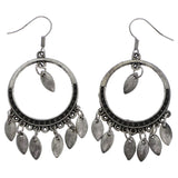 Mi Amore Antiqued Dangle-Earrings Silver-Tone