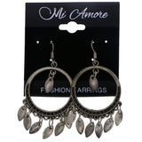 Mi Amore Antiqued Dangle-Earrings Silver-Tone