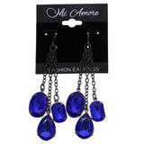 Mi Amore Dangle-Earrings Silver-Tone/Blue