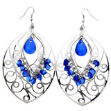 Mi Amore Dangle-Earrings Silver-Tone/Blue