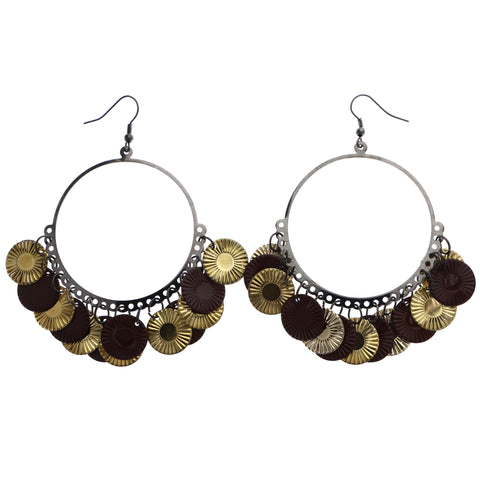Mi Amore Dangle-Earrings Gold-Tone/Brown