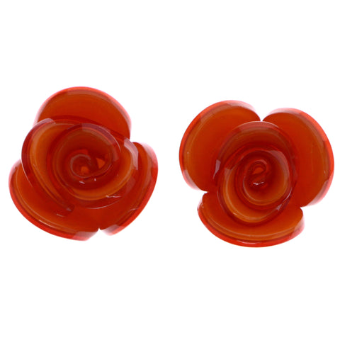 Mi Amore Rose Stud-Earrings Orange