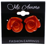 Mi Amore Rose Stud-Earrings Orange