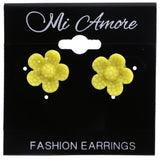 Mi Amore Flower Stud-Earrings Yellow