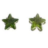 Mi Amore Star Stud-Earrings Green/Silver-Tone