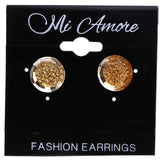 Mi Amore Stud-Earrings Orange/Silver-Tone