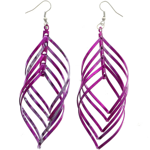 Mi Amore Layered Dangle-Earrings Pink