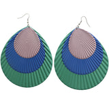 Mi Amore Layered Dangle-Earrings Blue/Green