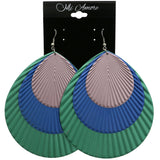 Mi Amore Layered Dangle-Earrings Blue/Green