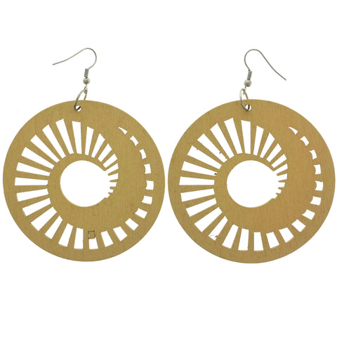 Mi Amore Cut-out Dangle-Earrings Tan