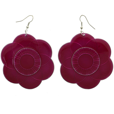 Mi Amore Flower Dangle-Earrings Pink