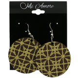 Mi Amore Dangle-Earrings Gold-Tone/Brown