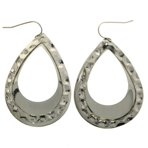 Mi Amore Layered Teardrop Dangle-Earrings Silver-Tone