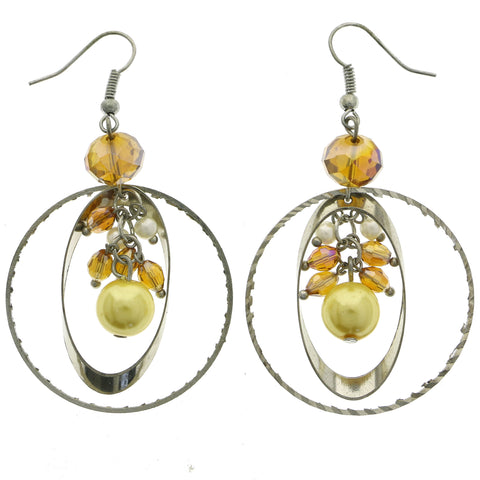 Mi Amore Dangle-Earrings Silver-Tone/Orange
