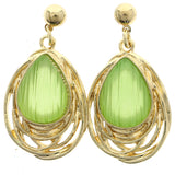 Mi Amore Dangle-Earrings Gold-Tone/Green