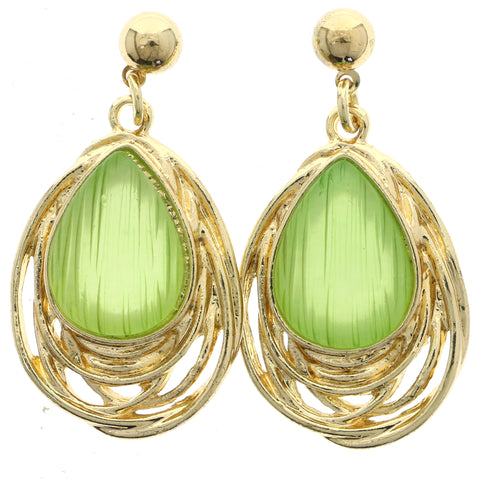 Mi Amore Dangle-Earrings Gold-Tone/Green