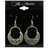 Mi Amore Filigree Dangle-Earrings Silver-Tone