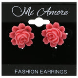 Mi Amore Rose Stud-Earrings Pink