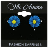 Mi Amore Daisy Stud-Earrings Blue/Yellow