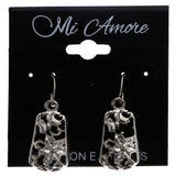 Mi Amore Flower Dangle-Earrings Silver-Tone