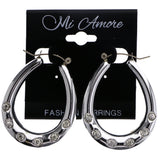 Mi Amore Hoop-Earrings Silver-Tone