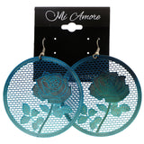 Mi Amore Ombre Rose Dangle-Earrings Blue & Green