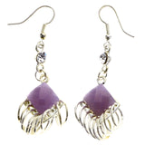 Mi Amore Dangle-Earrings Silver-Tone/Purple