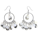 Mi Amore Shell Dangle-Earrings Silver-Tone/White