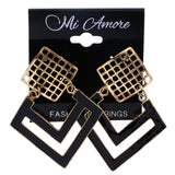 Mi Amore Drop-Dangle-Earrings Gold-Tone/Black
