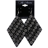 Mi Amore Dangle-Earrings Black/Silver-Tone