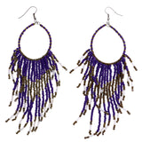 Mi Amore Dangle-Earrings Purple/Gold-Tone