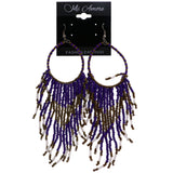 Mi Amore Dangle-Earrings Purple/Gold-Tone