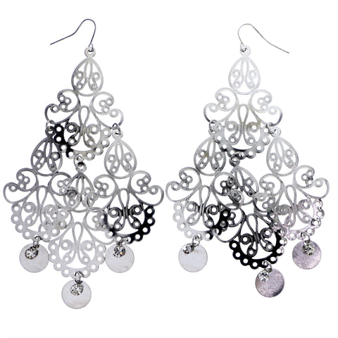 Mi Amore Dangle-Earrings Silver-Tone