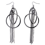 Mi Amore Dangle-Earrings Silver-Tone/Black