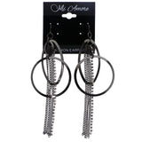 Mi Amore Dangle-Earrings Silver-Tone/Black