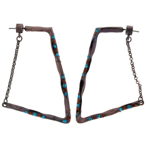 Mi Amore Hoop-Earrings Brown/Multicolor