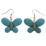 Mi Amore Butterfly Dangle-Earrings Blue